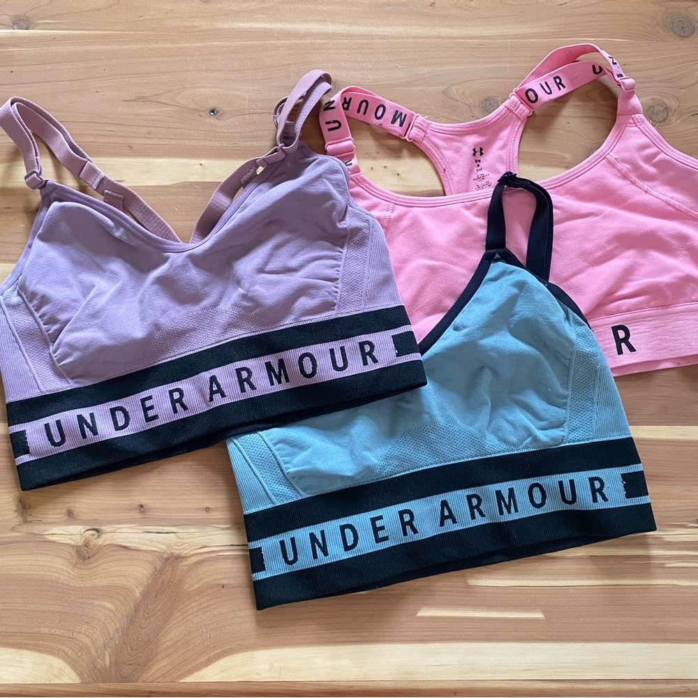 Under Armour Sports Bra Trio - Pink, Purple, Blue